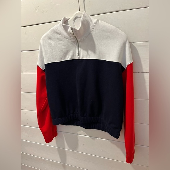 💙 Garage Colorblock Half-Zip Sweatshirt (G/L) - Picture 6 of 8